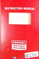 Watson-Watson Stillman, Series E, Injection Molding Machine, Instruction Manual 1946-Series E-02